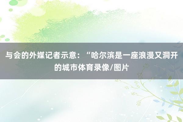 与会的外媒记者示意：“哈尔滨是一座浪漫又洞开的城市体育录像/图片