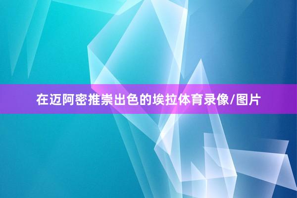 在迈阿密推崇出色的埃拉体育录像/图片