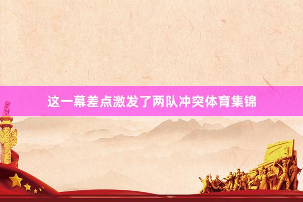 这一幕差点激发了两队冲突体育集锦