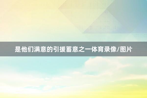 是他们满意的引援蓄意之一体育录像/图片
