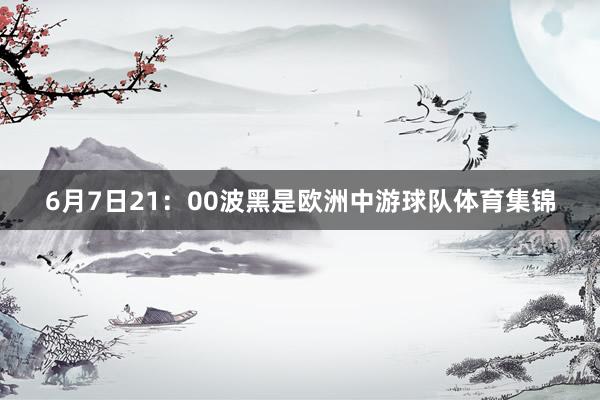 6月7日21：00　　波黑是欧洲中游球队体育集锦