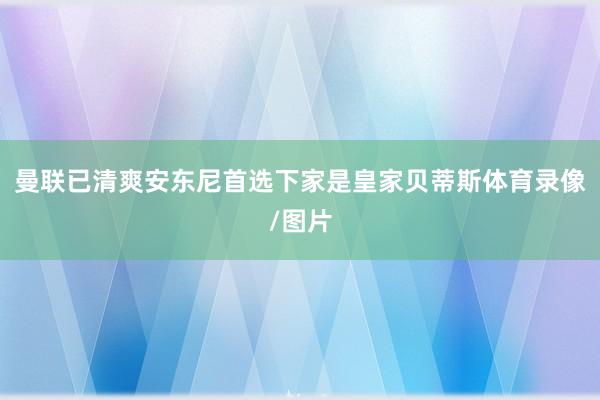 曼联已清爽安东尼首选下家是皇家贝蒂斯体育录像/图片