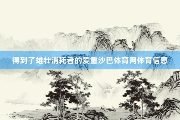 得到了雄壮消耗者的爱重沙巴体育网体育信息