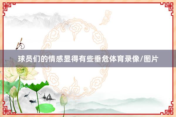 球员们的情感显得有些垂危体育录像/图片