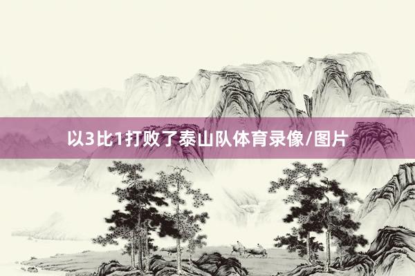 以3比1打败了泰山队体育录像/图片