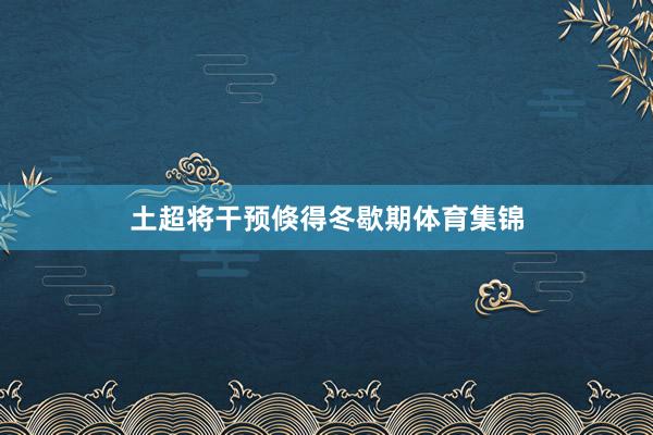 土超将干预倏得冬歇期体育集锦