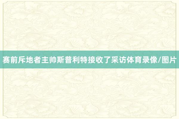 赛前斥地者主帅斯普利特接收了采访体育录像/图片