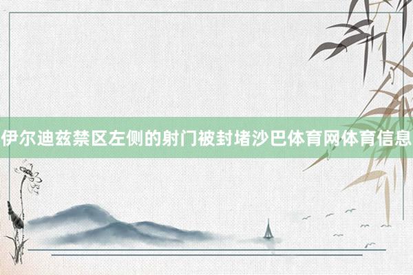 伊尔迪兹禁区左侧的射门被封堵沙巴体育网体育信息