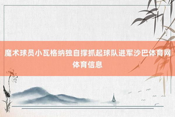 魔术球员小瓦格纳独自撑抓起球队进军沙巴体育网体育信息