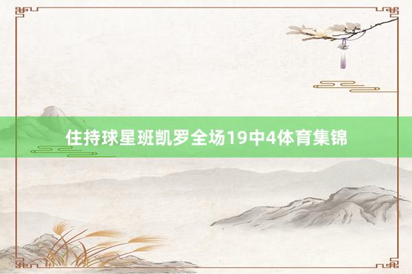 住持球星班凯罗全场19中4体育集锦