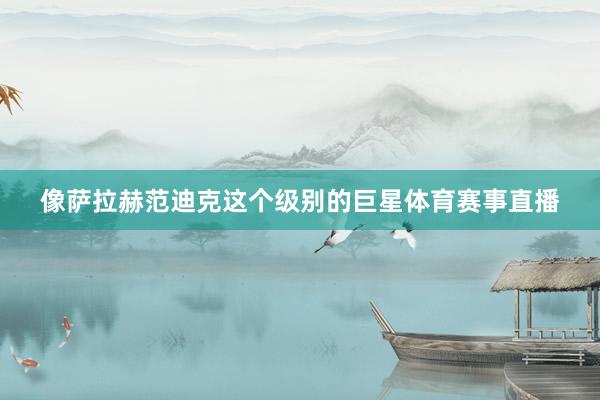 像萨拉赫范迪克这个级别的巨星体育赛事直播