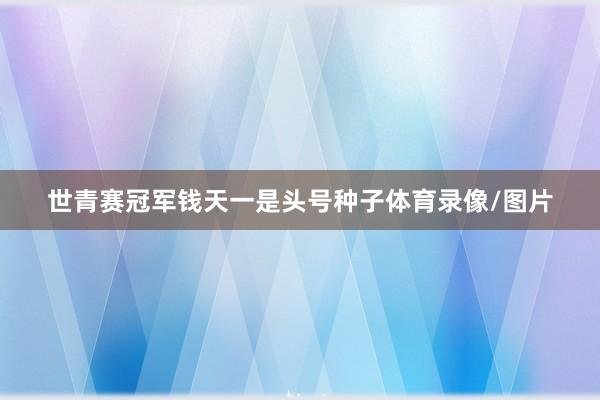 世青赛冠军钱天一是头号种子体育录像/图片