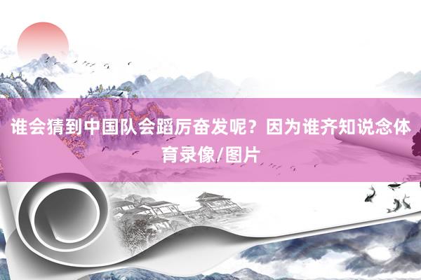 谁会猜到中国队会蹈厉奋发呢？因为谁齐知说念体育录像/图片