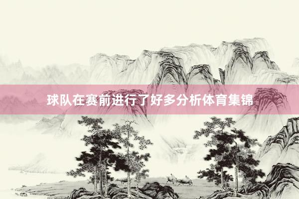 球队在赛前进行了好多分析体育集锦