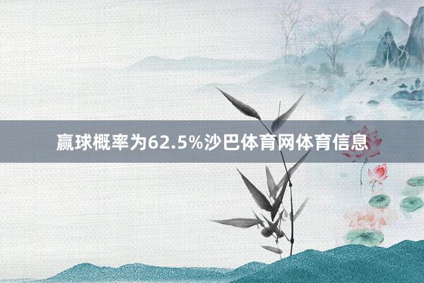 赢球概率为62.5%沙巴体育网体育信息