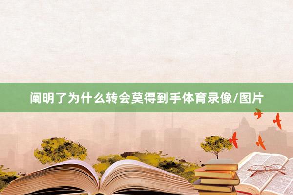 阐明了为什么转会莫得到手体育录像/图片
