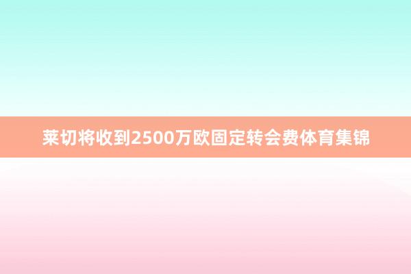 莱切将收到2500万欧固定转会费体育集锦
