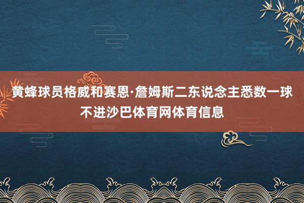 黄蜂球员格威和赛恩·詹姆斯二东说念主悉数一球不进沙巴体育网体育信息