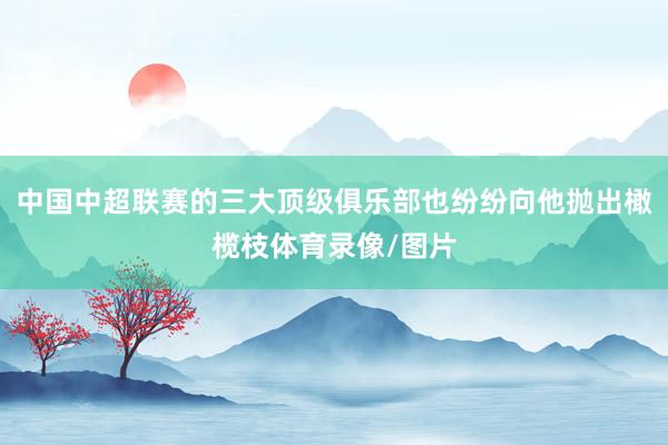 中国中超联赛的三大顶级俱乐部也纷纷向他抛出橄榄枝体育录像/图片