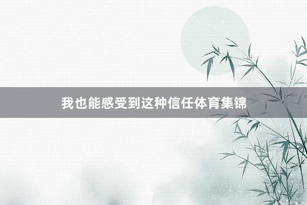 我也能感受到这种信任体育集锦