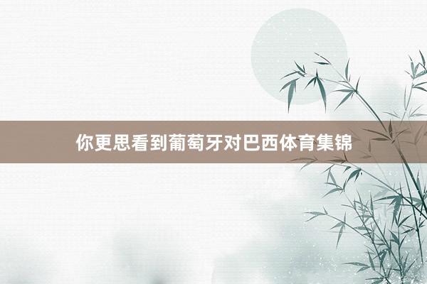 你更思看到葡萄牙对巴西体育集锦