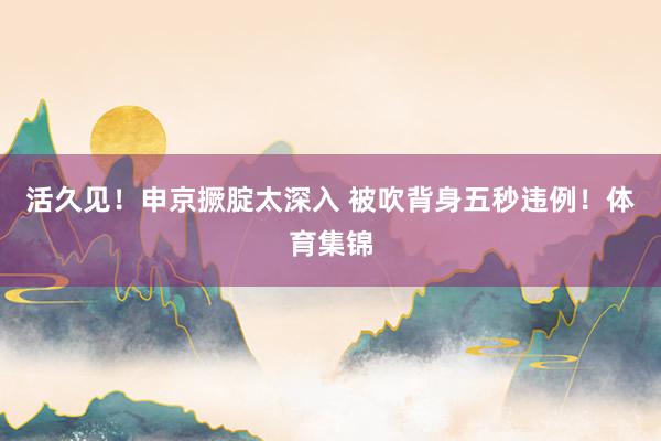 活久见！申京撅腚太深入 被吹背身五秒违例！体育集锦