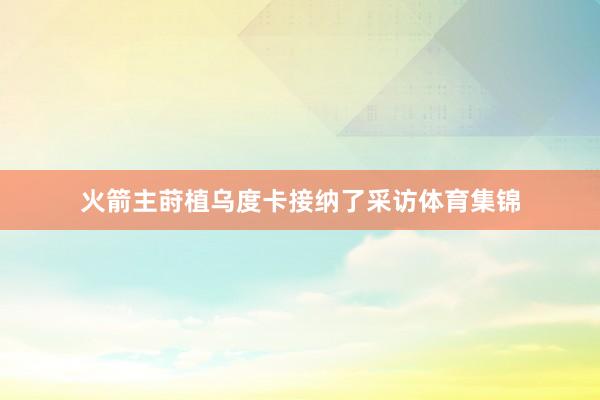 火箭主莳植乌度卡接纳了采访体育集锦