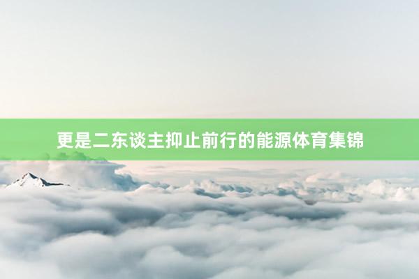 更是二东谈主抑止前行的能源体育集锦