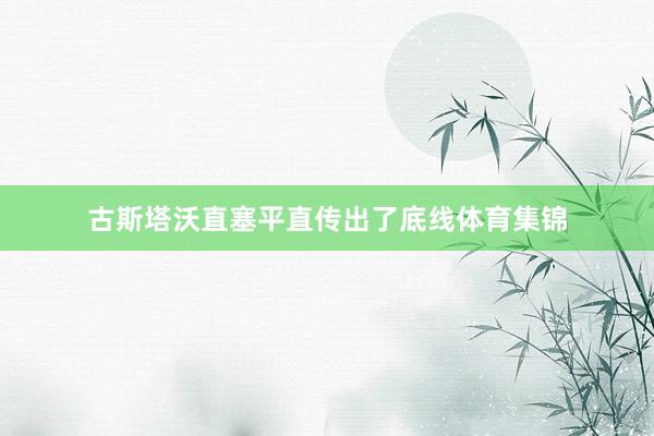 古斯塔沃直塞平直传出了底线体育集锦