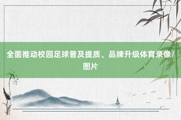 全面推动校园足球普及提质、品牌升级体育录像/图片