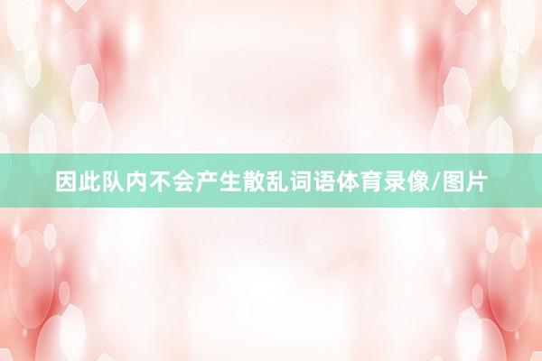 因此队内不会产生散乱词语体育录像/图片